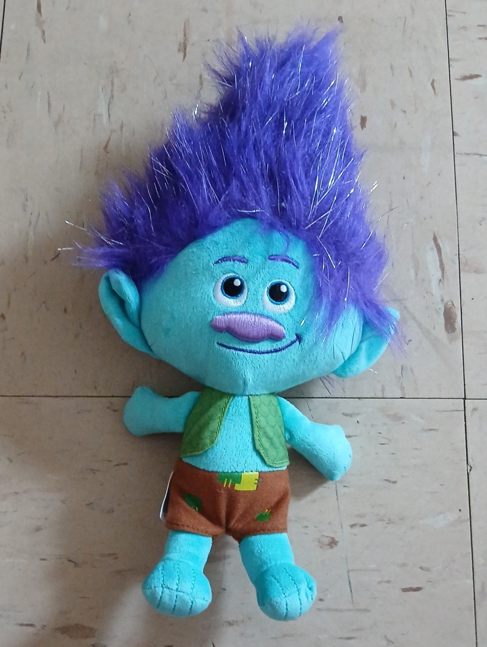 Dreamworks Purple Hair Turquoise Plush Troll Toy